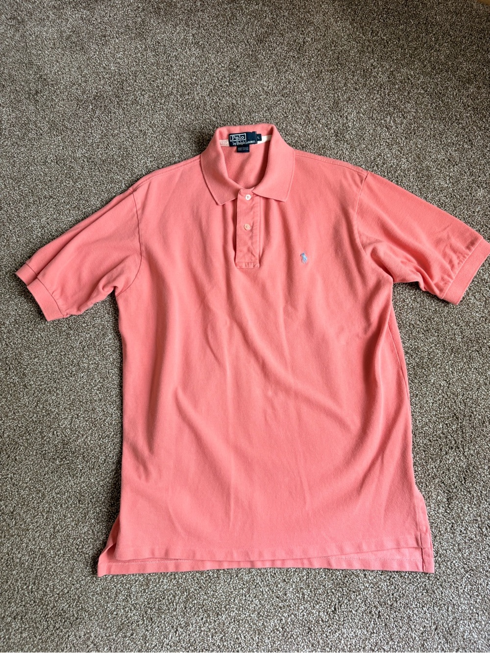 Men’s Pink Ralph Lauren Polo Size Large